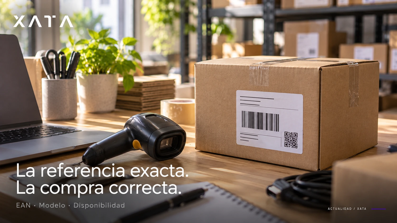 Paquete con código de barras y lector: La referencia exacta. La compra correcta.